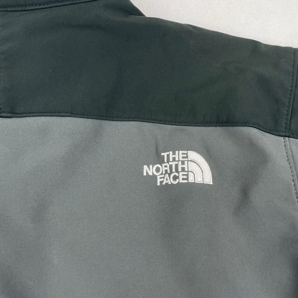 The North Face Mens Apex Bionic Softshell Jacket Grey Black Full Zip Medium